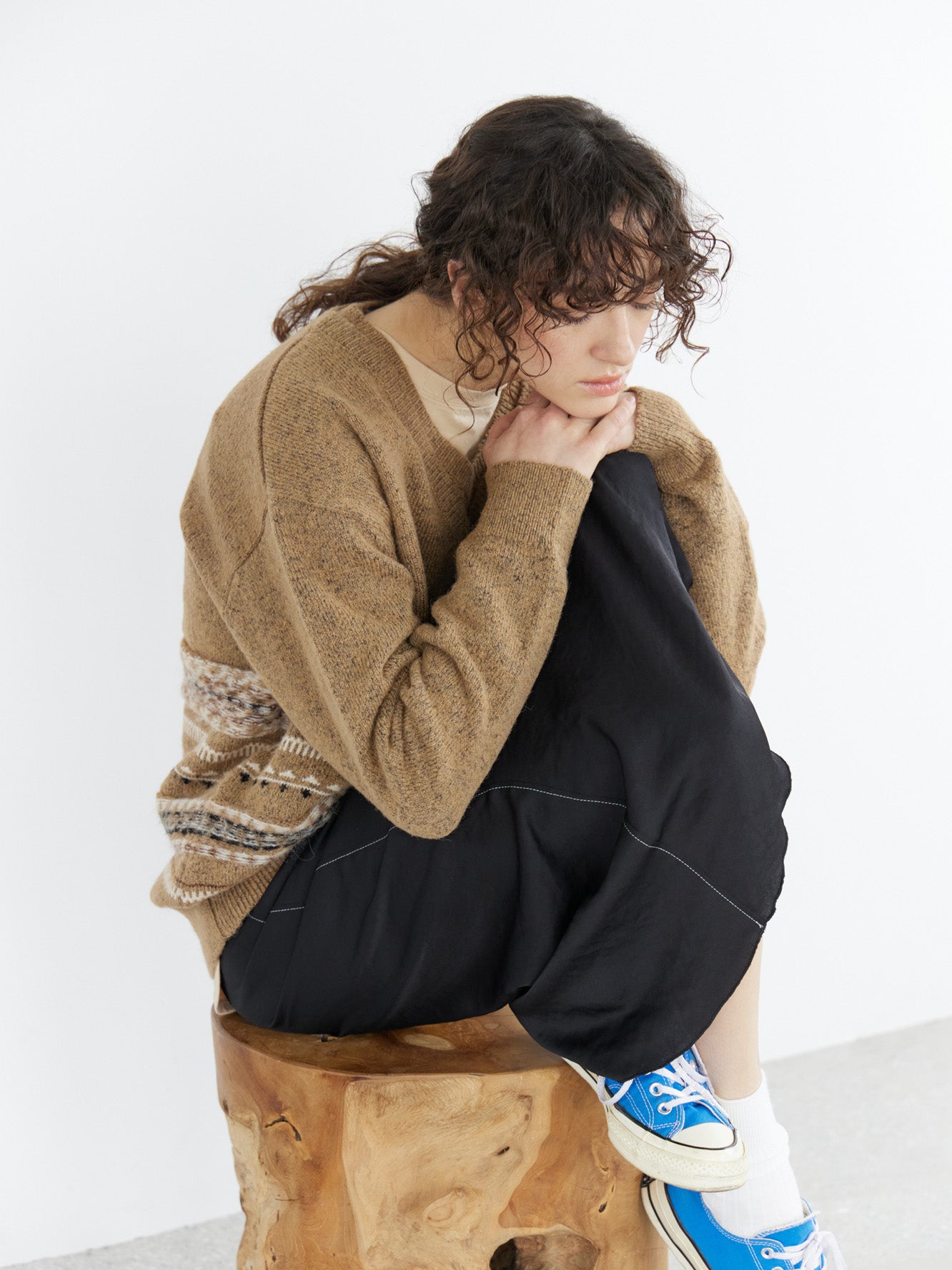 Double Neck Fair Isle Knit