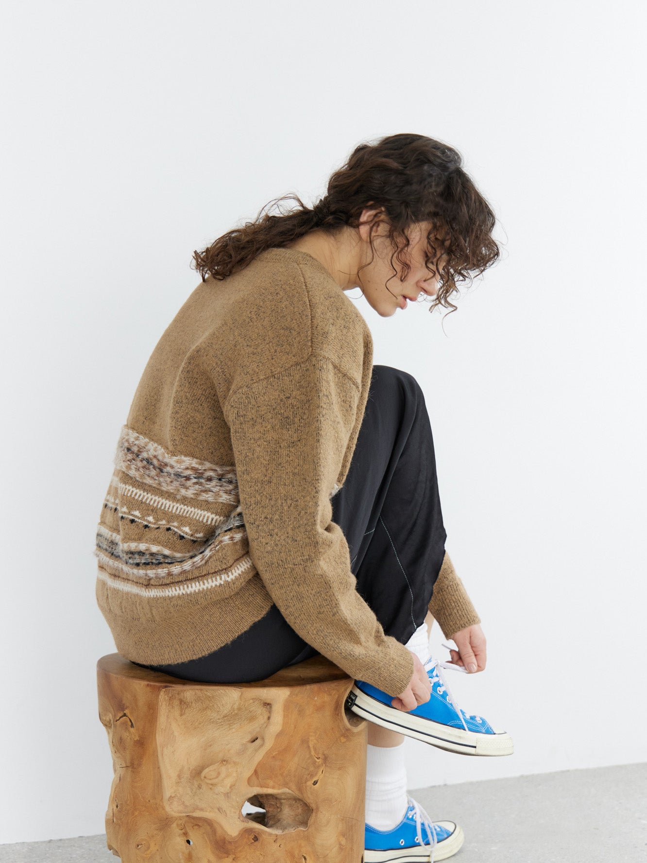 Double Neck Fair Isle Knit