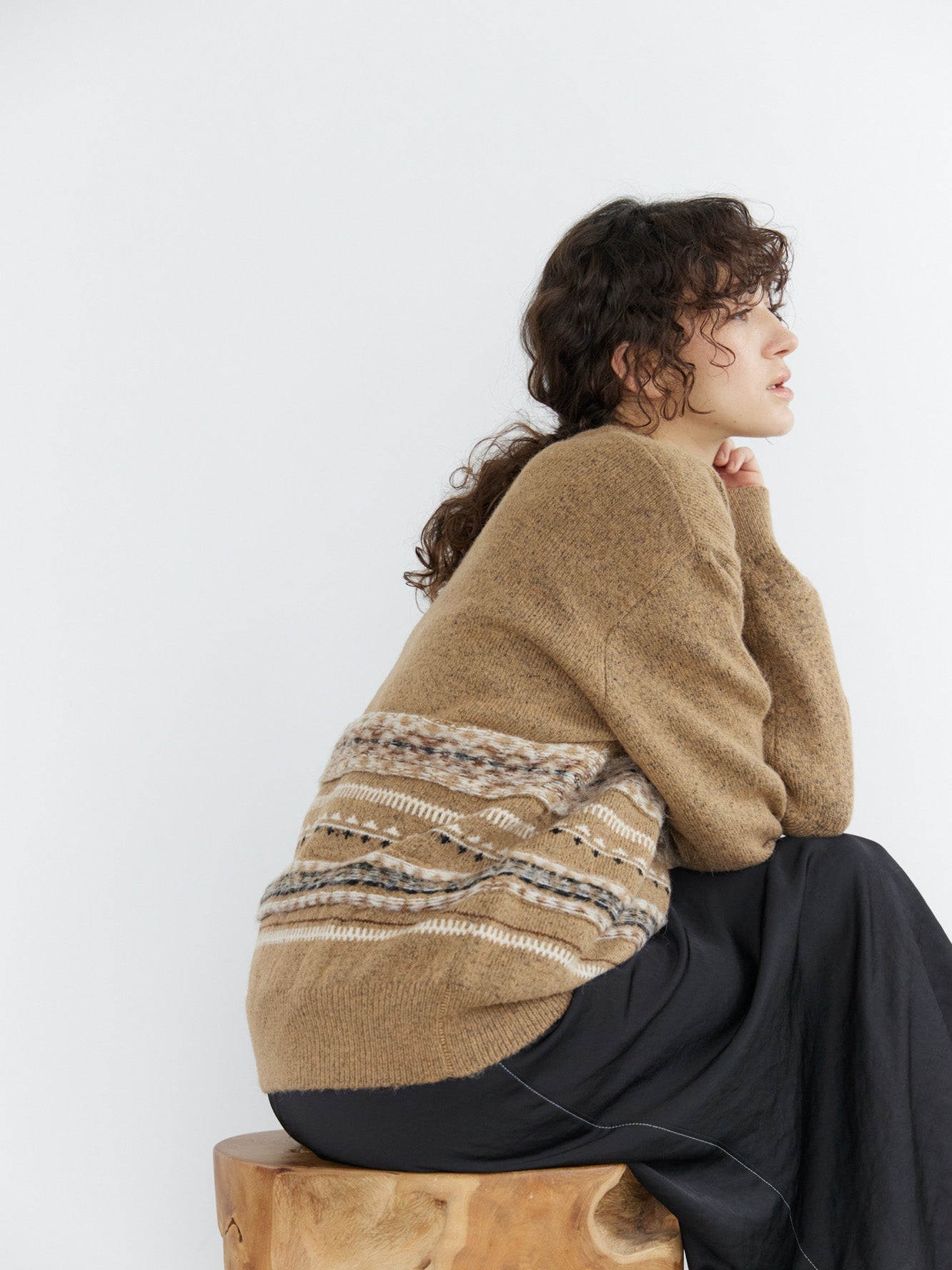 Double Neck Fair Isle Knit