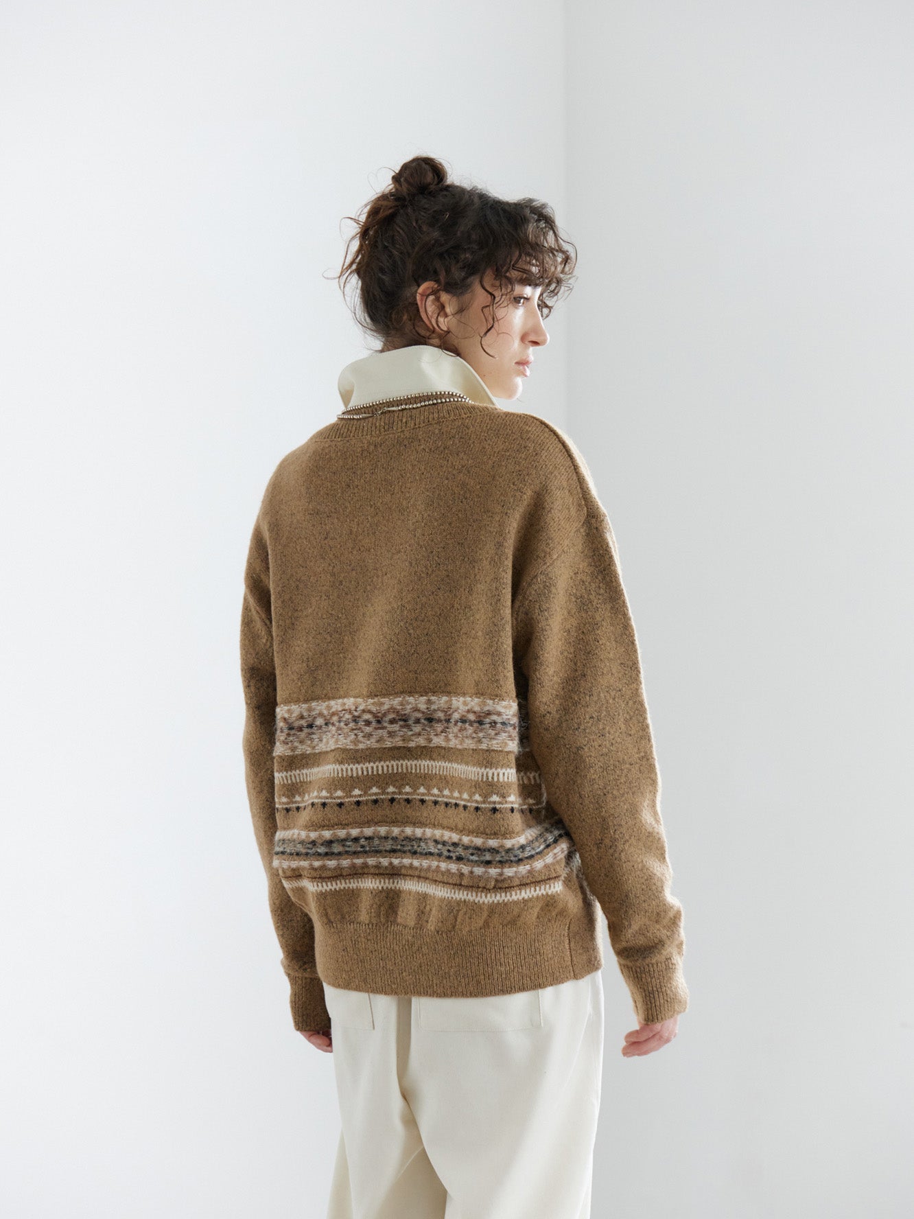 Double Neck Fair Isle Knit
