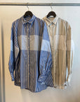 stripe combination shirt