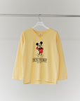 ［Mickey Mouse］V-neck L/S tee ①