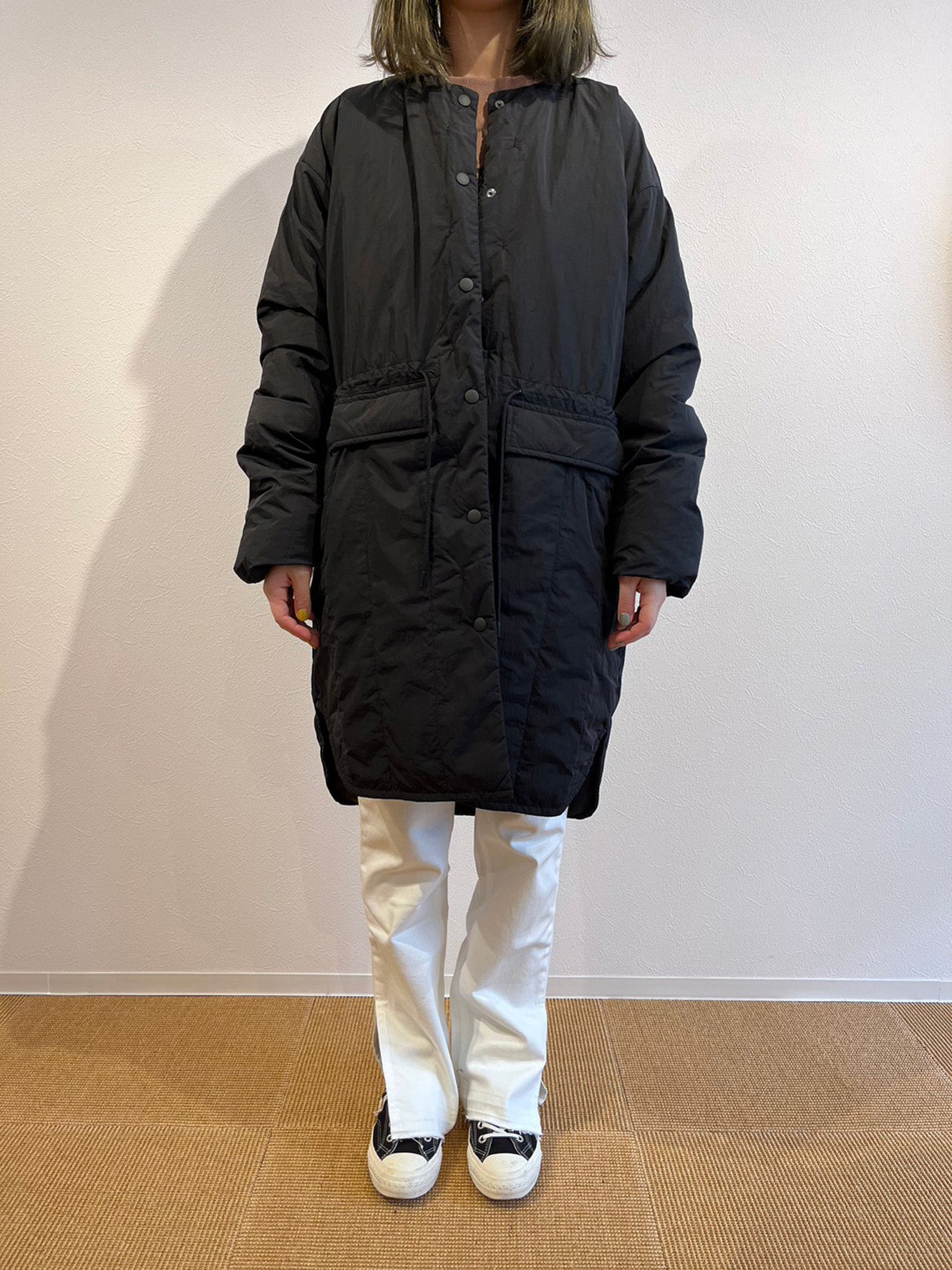 Quilting no collar coat – +81BRANCA