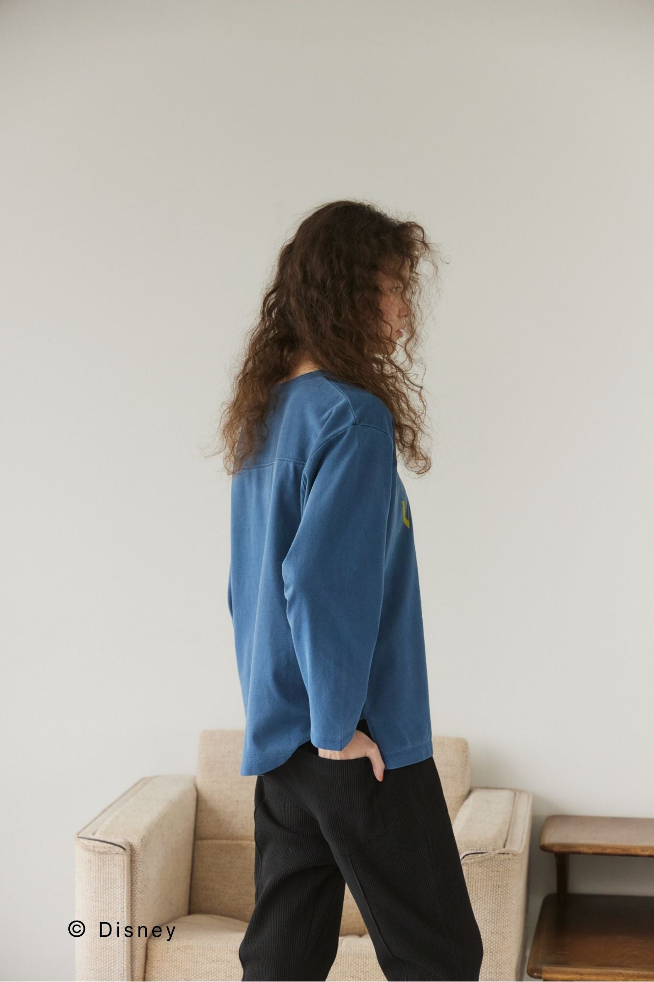 ［Mickey Mouse］V-neck L/S tee ②