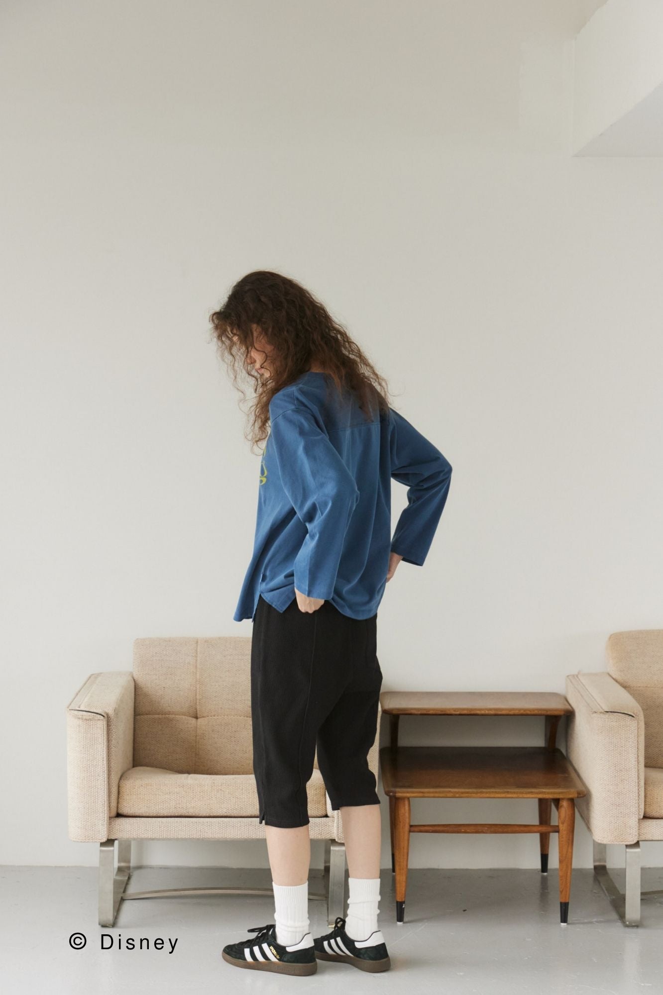 ［Mickey Mouse］V-neck L/S tee ②