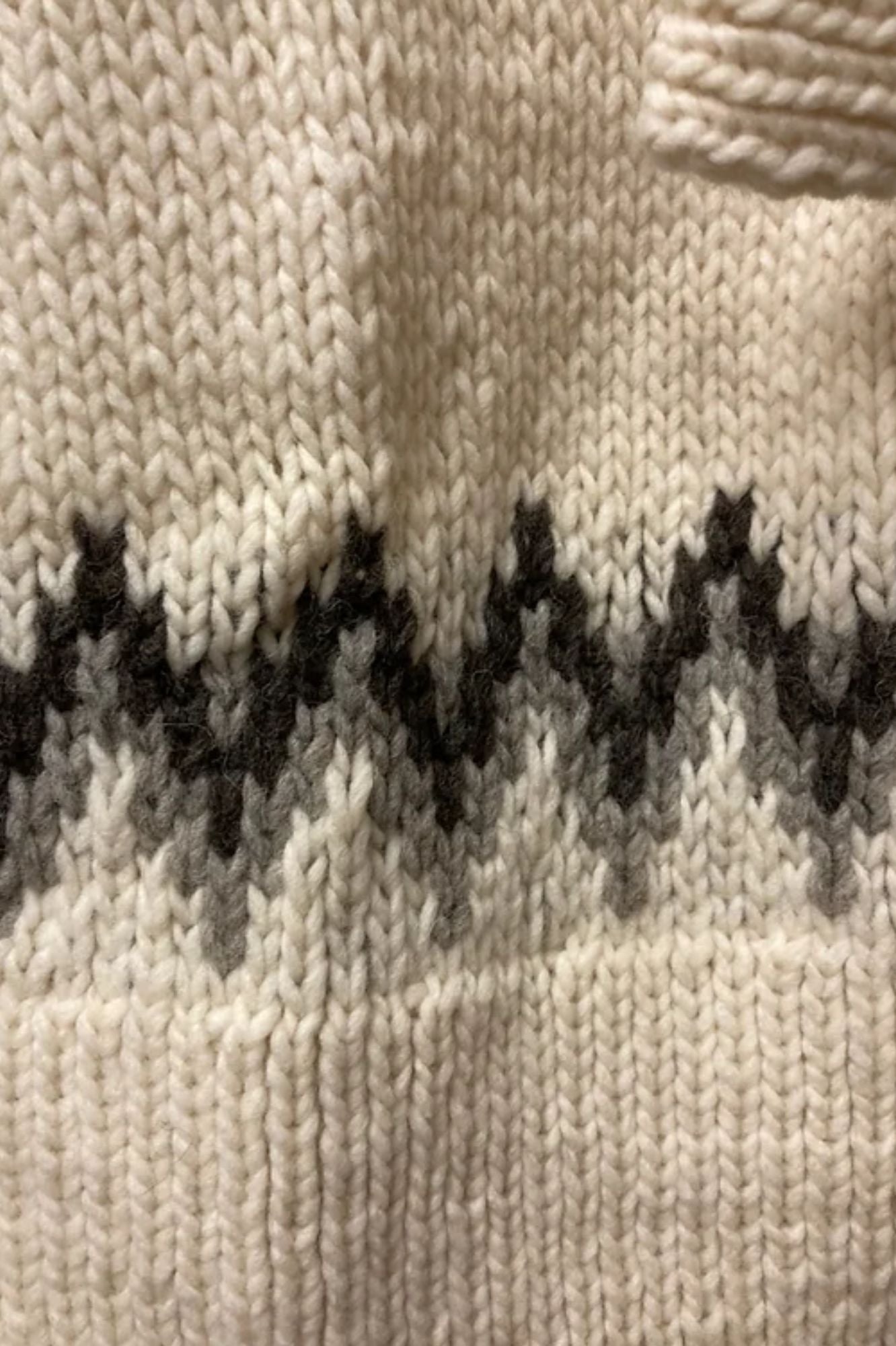 Hand knitting Nordic poncho