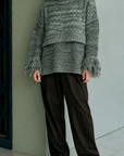 Mix colour yarn high neck PO