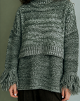Mix colour yarn high neck PO
