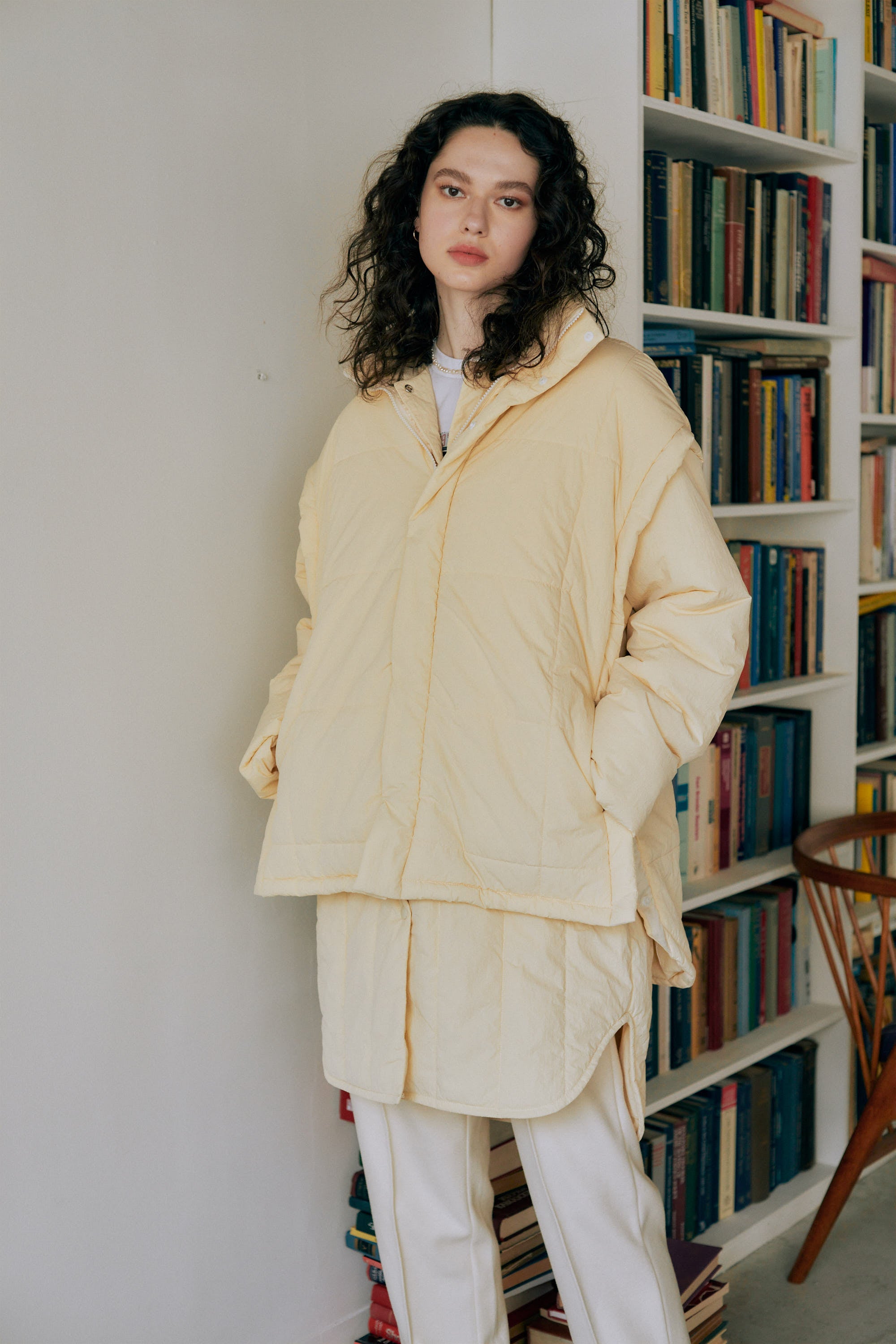 Quilting no collar coat – +81BRANCA