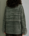Mix colour yarn high neck PO