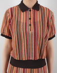 Multi stripe sheer polo