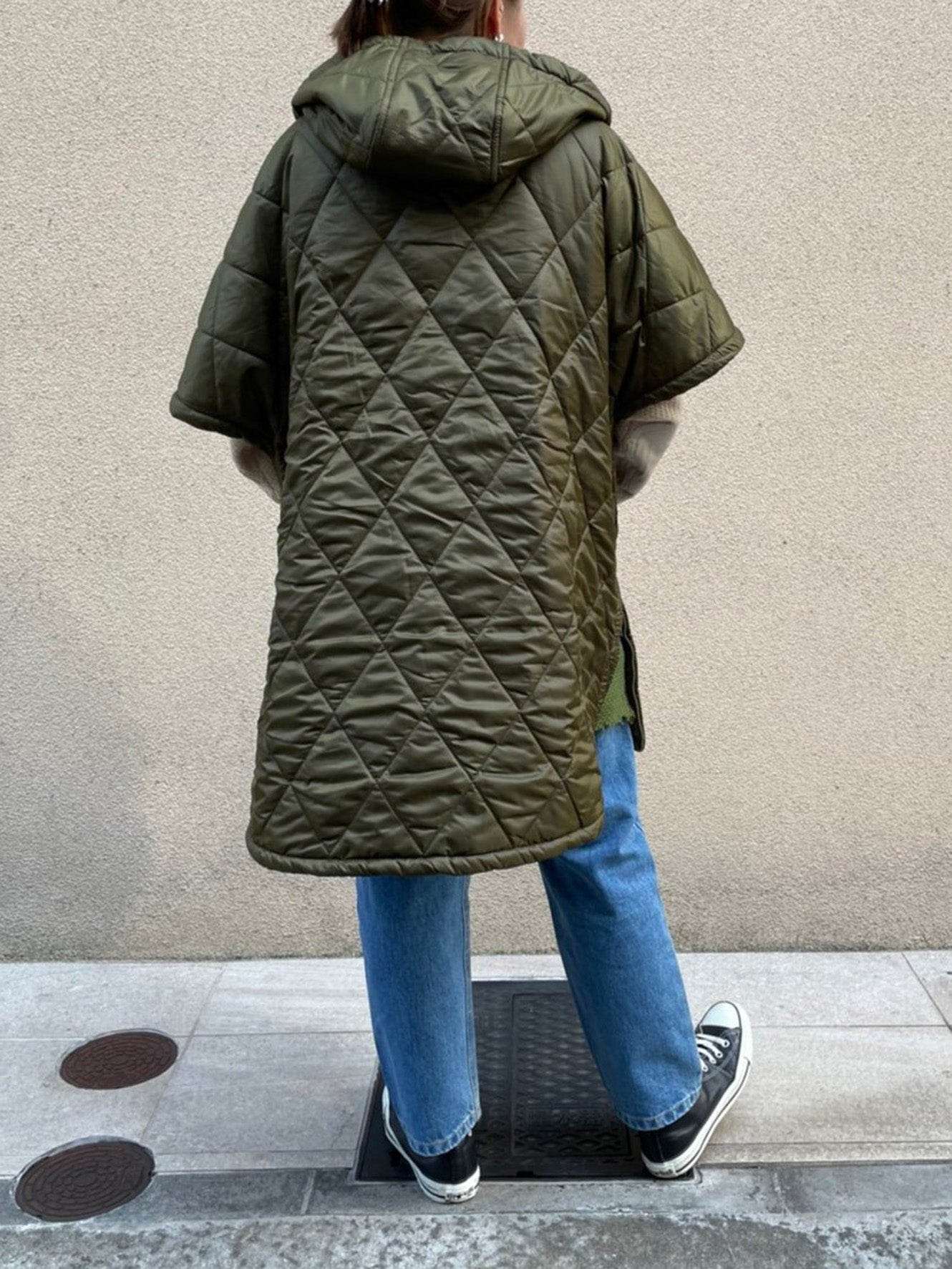 Quilting anorak Poncho