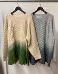 Step dyeing Fisherman Knit