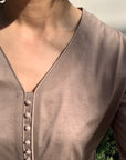 Sheer Henry neck Tops