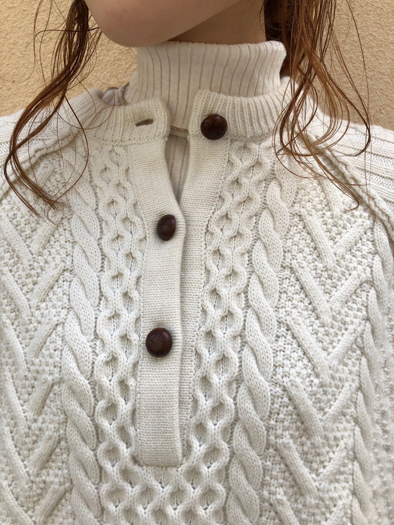 2way Aran Knit Vest